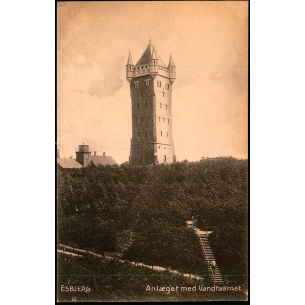 Esbjerg - Anl�get med Vandtaarnet - H.P. 1873 - Brugt