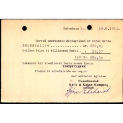 Skandinavisk Kaffe &amp; Kakao Kompani - Kbenhavn   - u/n - Brugt. - Arkivhuller !