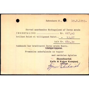 Skandinavisk Kaffe & Kakao Kompani - Kbenhavn   - u/n - Brugt. - Arkivhuller !