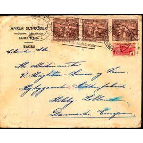 Censurbrev fra Colombia - Med Indhold Ubnet ! -  14 - 6 - 41 - Til Danmark