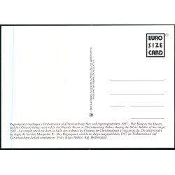 Regentparret - Christiansborg - Regeringsjubilum 1997 - Grnlund 97/115 - 12 x17 cm. - Ubrugt
