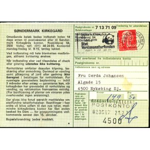 Perfin - Hjemmevrnet p Indbetalingskort - Stemplet 23 - 3  - 81 - Brugt