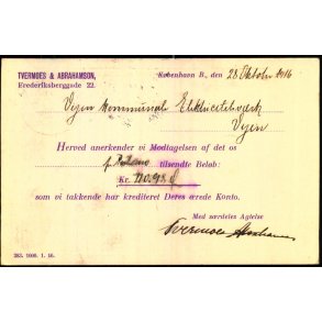 Tvermoes & Abrahamson - Kbh.K.  - u/n - Brugt