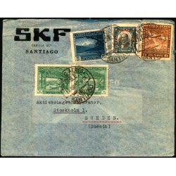 Luftpost Brev fra Chile  til Danmark - 15 - 4 - 36