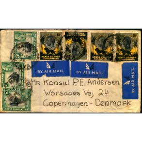 Luftpost Brev fra Kenya til Danmark - 21 - 12 - 36
