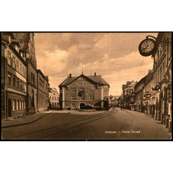 Odense - Fiske Torvet - J. Chr. Pedersens Kunstforlag 5p - Brugt