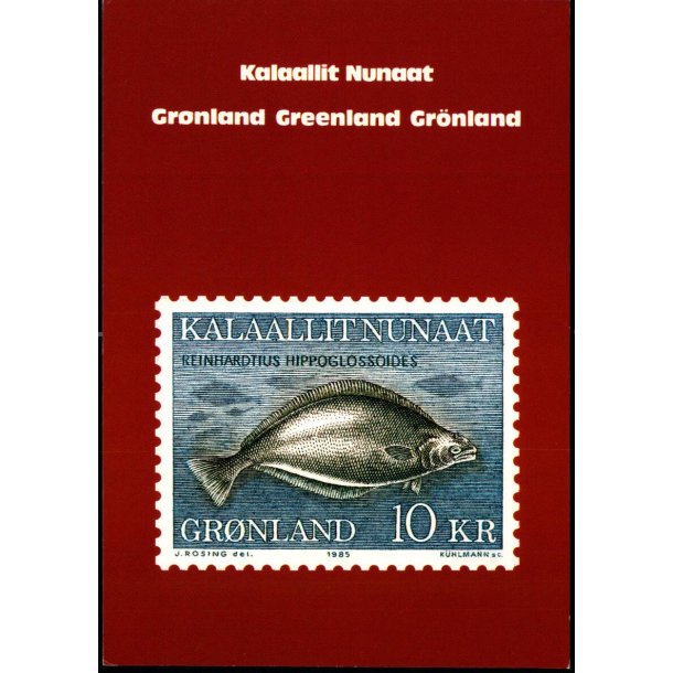 Helleflynder - Grnlands Post u/n - Ubrugt