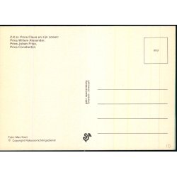 Prins Claus med sine s�nner - Holland -  spanjersberg 853 - Ubrugt