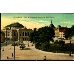 K�benhavn - Parti af Kongens Nytorv m. kgl.. Teater - London Bazar u/n