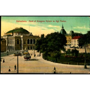 K�benhavn - Parti af Kongens Nytorv m. kgl.. Teater - London Bazar u/n