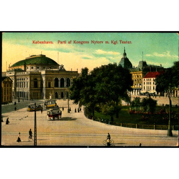 K�benhavn - Parti af Kongens Nytorv m. kgl.. Teater - London Bazar u/n