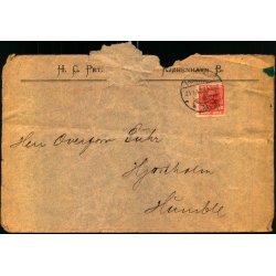 Perfin - H.C. Petersen &amp; Co p Brev - Stemplet 21 - 1 - 12 - Brugt