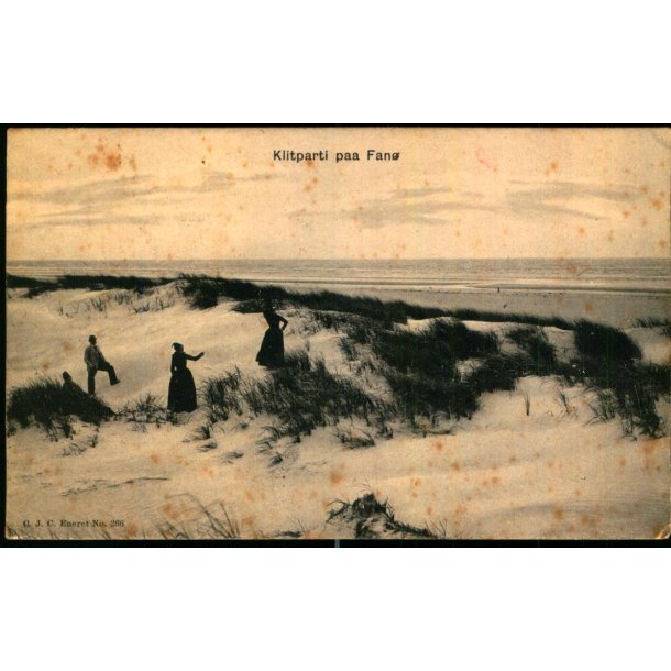 Klitparti paa Fan� - C.J.C. 266 - Brugt Jul 1905 !