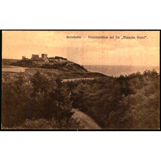 Bornholm - Hammershus set fra Blachs Hotel - Frits Srensen. 584 - Ubrugt