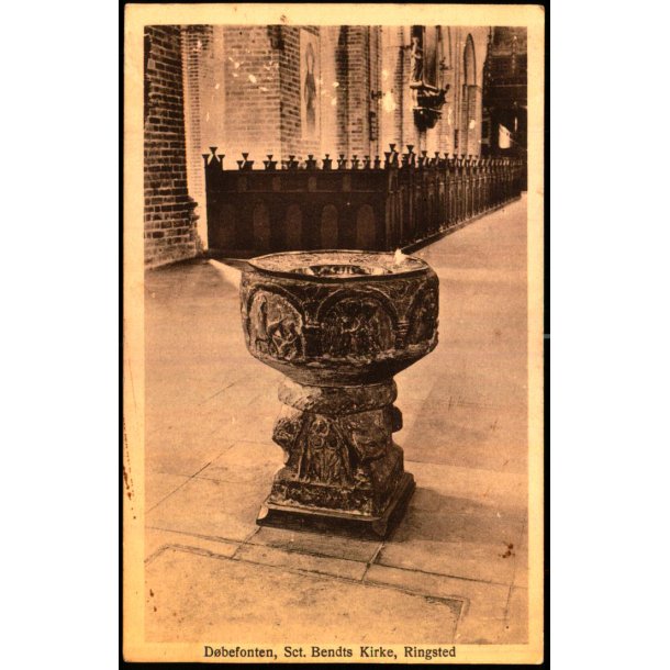 D�befonten - Sct.  Bendts Kirke i Ringsted - Nygaards Bogh. 57064 - Ubrugt