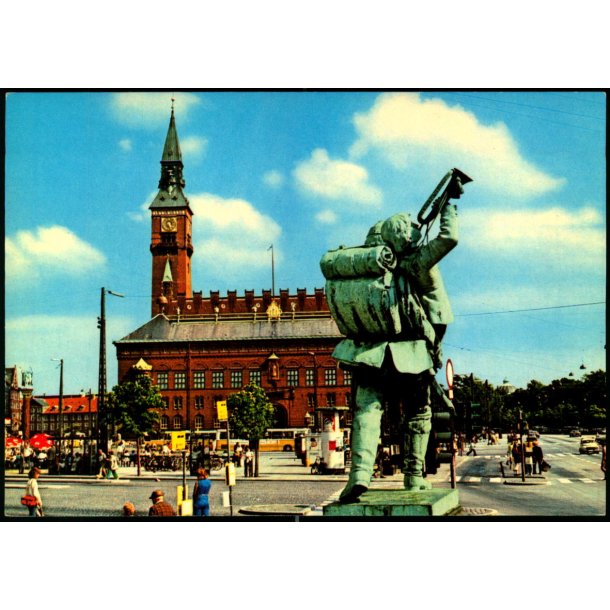 Kbenhavn - Parti fra Rdhuspladsen og den lille hornblser - Stender 149 101 718 - Ubrugt