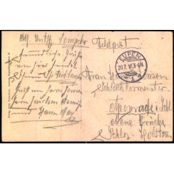 Feldpost - Eupen   20 -7 -16 - Til  Apenrade - Billedside : Herbestal