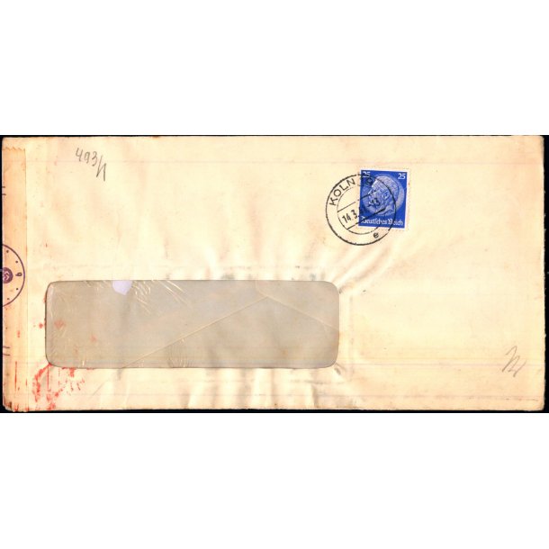 Censurbrev fra Tyskland -  14 - 3 - 41 - Til ? ?