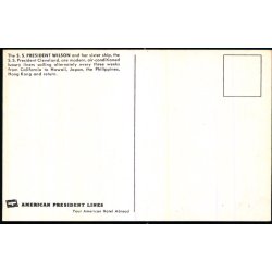 S.S. President Wilsom - American President Line - Ubrugt