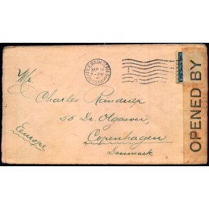 Censurbrev fra U.S.A.  1 - 9 - 17 - Til Kbenhavn
