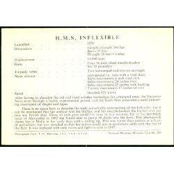 H.M.S. Inflexible - Marine Museum Card 205