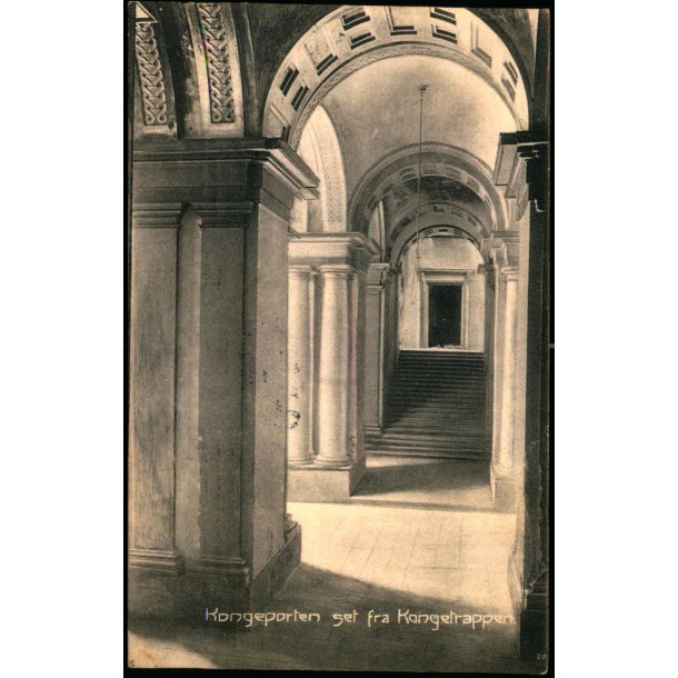 Kongeporten set fra Kongetrappen - Christiansborg Slots Ruiner - Nr. 16 C.F.