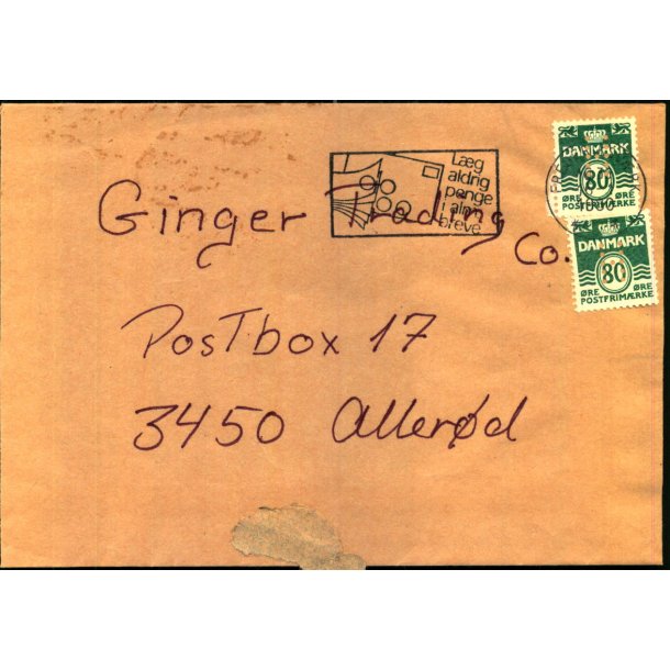 Perfin - Hjemmevrnet p Brev - Stemplet 16 - 1 - 80 - Brugt