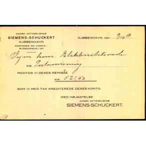 Siemens - Schuckert - Kbh. - u/n - Brugt