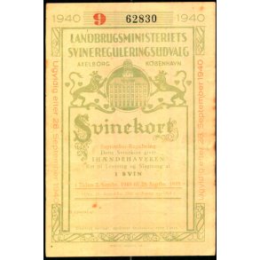 Svinekort - 1940.