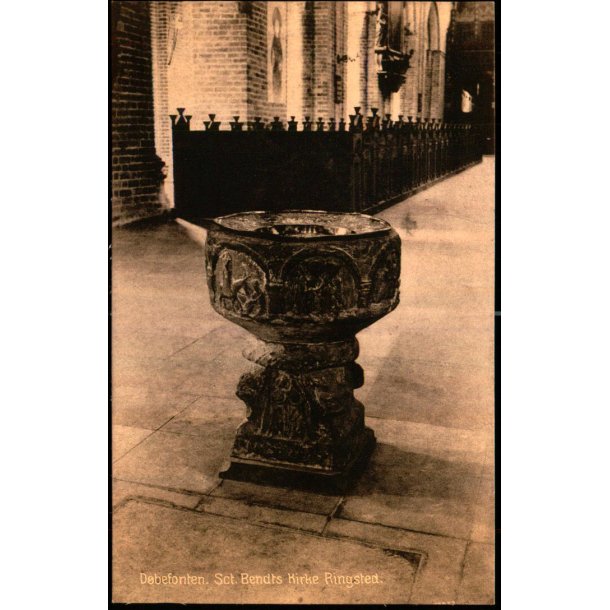 D�befonten - Sct.  Bendts Kirke i Ringsted - Nygaards Bogh. 57064 - Ubrugt