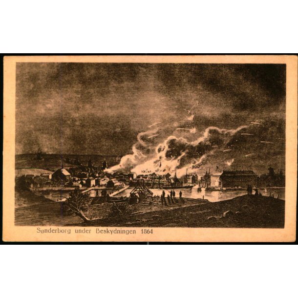 S�nderborg under Beskydningen 1864 - Carl C. Biehl 3809 - Ubrugt