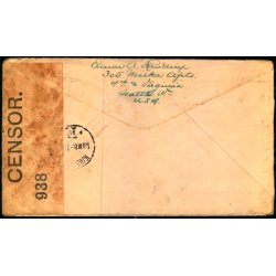 Censurbrev fra U.S.A.  1 - 9 - 17 - Til Kbenhavn