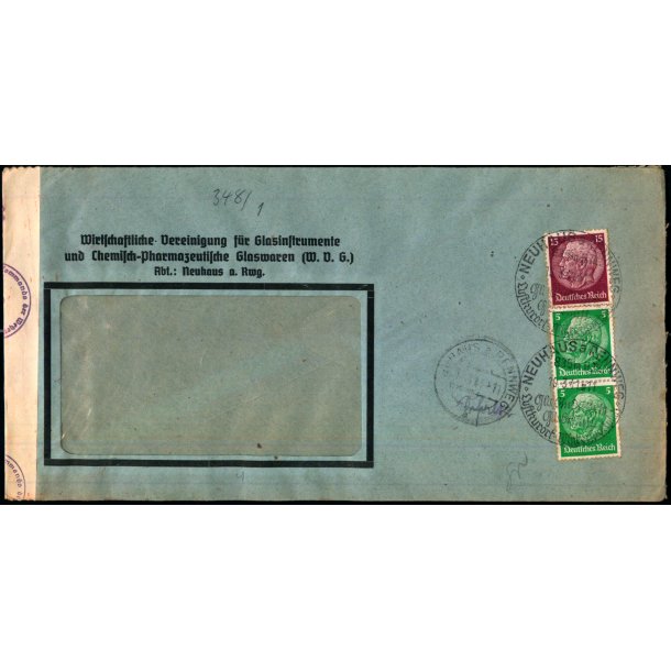 Censurbrev fra Tyskland -  19 - 3 - 41 - Til ? ?