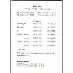 Luxair - Tidstabel &amp; Priser