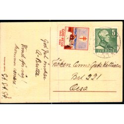 God Jul - Gott Nytt r - Lille Kort 7x10 cm - Svensk u/n - Brugt