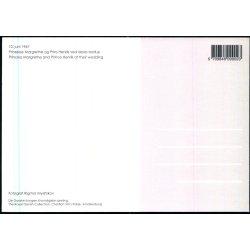 Prinsesse Margrethe og Prins Henriks Bryllup - Royal Collection u/n - 12x17 cm.  - Ubrugt