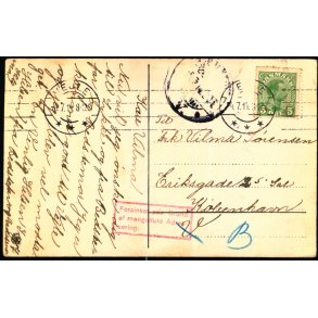 Postkort fra Vejle 4 - 7 - 14 - Forsinket paa grund af mangelfuld Adresse !