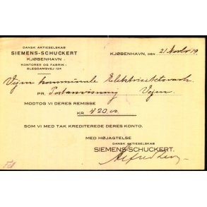 Siemens - Schuckert - Kbh. - u/n - Brugt