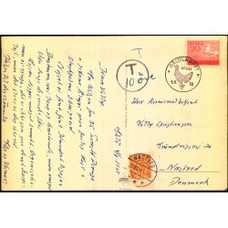 Efterporto - Postkort fra Sverige 4 - 8- 56 - Efterporto 10 re