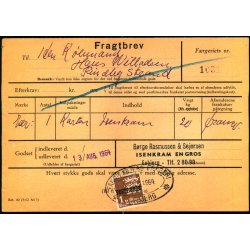 Fragtbrev -  1kr Rigsvben Prov.  - Fra Esbjerg til Fan 13. Aug. 1964
