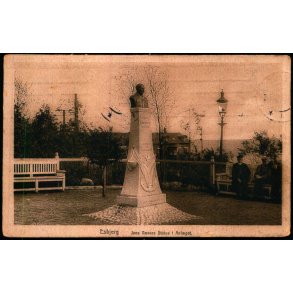 Esbjerg - Jens V�vers Statue i Anl�get - C.J.C. 328 - Brugt - Svage hj�rner !