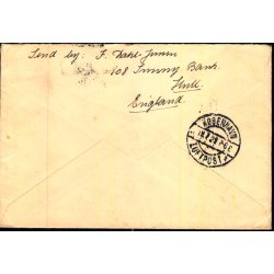 Luftpost Brev fra England  til Danmark - 18 - 7 - 29