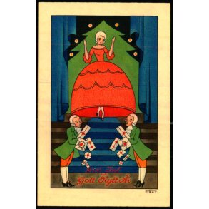 God Jul - Gott Nytt r - Lille Kort 7x10 cm - Svensk u/n - Ubrugt