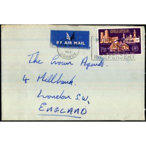 Luftpost Brev fra Uganda til England - 7 - 11 - 63