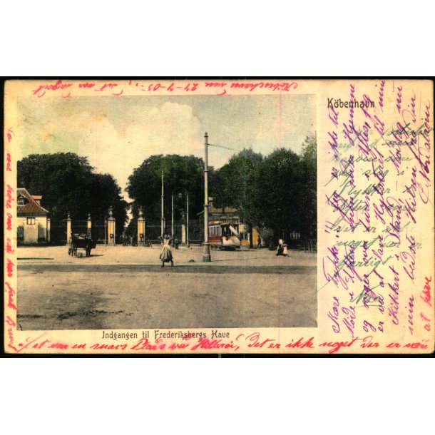 Kbenhavn - Indgang til Frederiksberg Have - Ed.F. Ph.&amp; Co. 4508 - Brugt