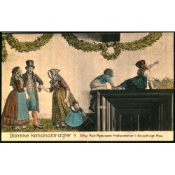 Danske Nationaldragter - 7 - R. Petersens Kalkmalerier i Grundtvigs Hus - V. Tryde - Ubrugt