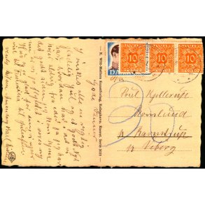 Efterporto - Postkort fra Ufrankeret til Viborg  23 - 12 47