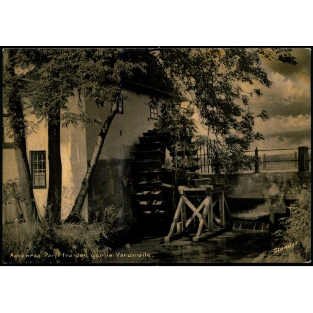 Aabenraa - Parti fra den gamle Vandmlle - Stender Aa. 1044 K - Ubrugt