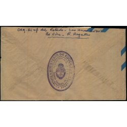 Luftpost Rekommanderet Brev fra Argentina til Danmark - Servicio Oficial - Stempel i tekst !