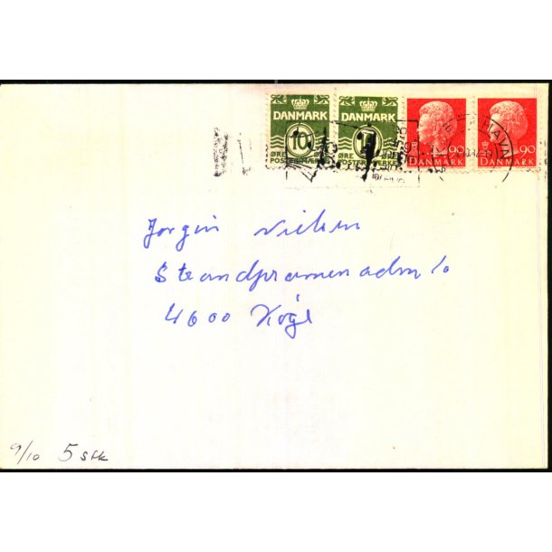 Perfin - Politiken p Brev - Stemplet 7 - 10 - 82 - Brugt